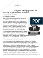 ConJur - Regularizar Bens Não Declarados No Exterior - Escândalo Ou Solução