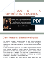 A Atitude e a Experiência Filosóficas