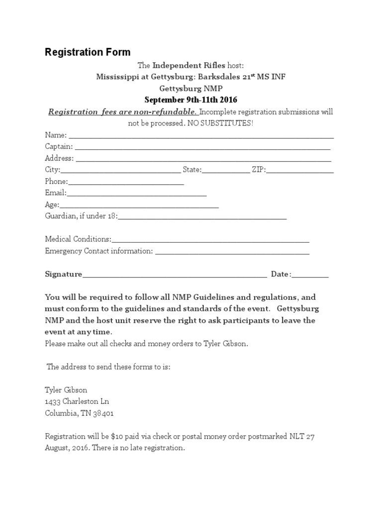 Registration Form V 2 | PDF | Sports & Recreation