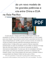 A Concorrência Entre China e EUA Na Ásia-Pacífico