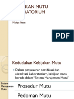 Kebijakan Mutu Laboratorium