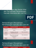 Perbandingan Dan Rantai Nilai Dari Perusahaan Penerbangan Garuda