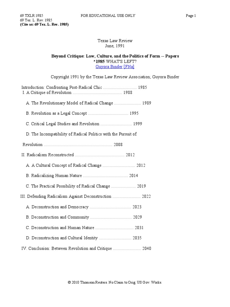 Texas Law Review PDF Salvation Capitalism