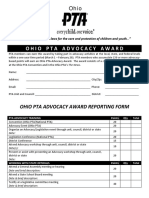 Ohio PTA Advocacy Award Application