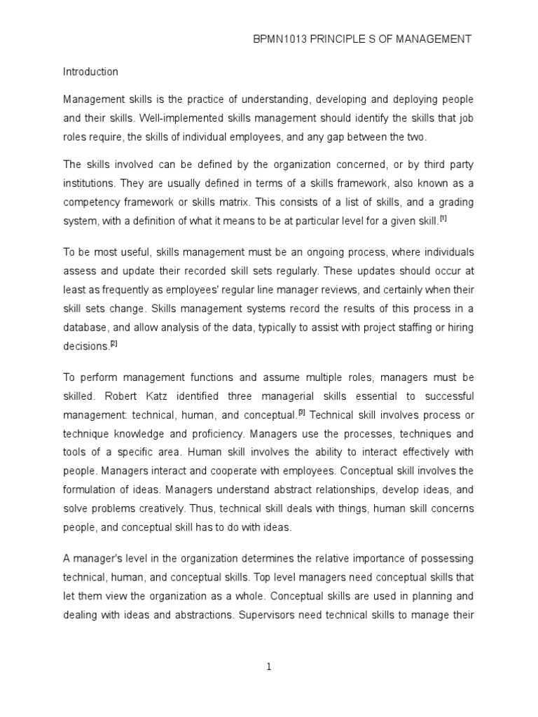Principle of Management Assignment | Skill | Leadership