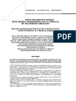 Cuestionario de Ejercicio Basado en El Modelo Rtsnateorico de La Conducta Muestra Mexicana