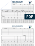 Cricket Official Score Sheet