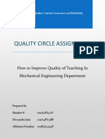 Improving Quality of Teaching in Mechanical Engineering