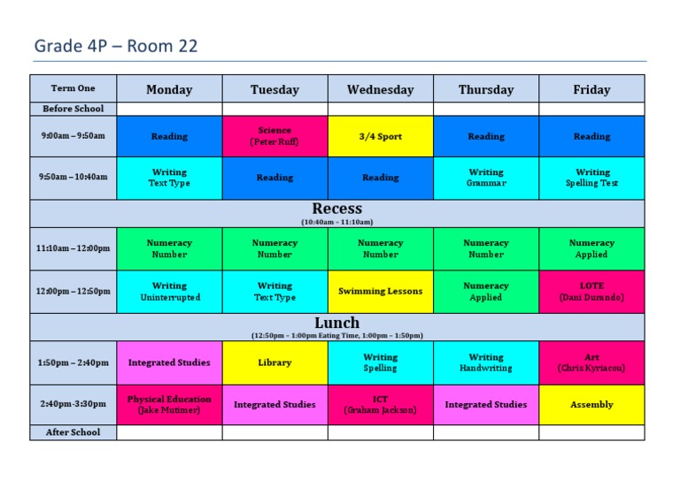 Timetable | PDF | Social Science