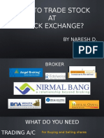 How To Trade Stock AT Stock Exchange?: by Naresh D. Purohit