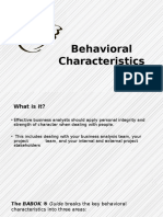 Behavioral Characterstics