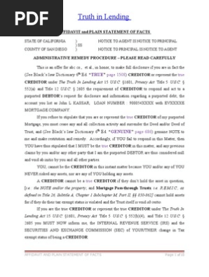 Affidavit Sample