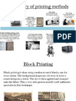 History of Printing Methods
