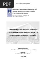 CARACTERIZAÇÃO DOS PRINCIPAIS PASSADIÇOS EXISTENTES EM PORTUGAL E ANÁLISE DINÂMICA DE DUAS PASSAGENS SUPERIORES PARA PEÕES