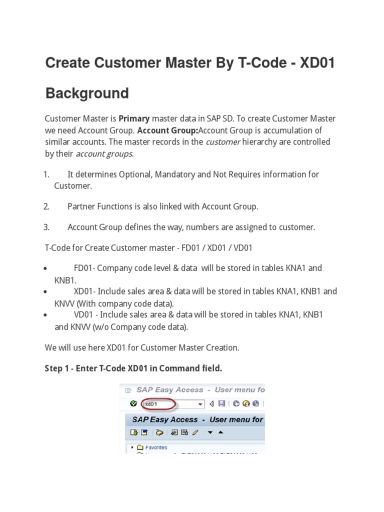 Create Customer Master by T | PDF | Business | Computers