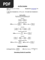 Airflow Formulas