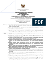 Permen Kominfo RI No.22 Tahun 2007 tentang Perubahan Kedua Atas Peraturan Menteri Komunikasi dan Informatika Nomor