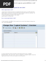 Client Creation (SCC4) & Logical System (BD54) in SAP