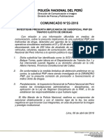 Comunicado PNP #22 - 2016