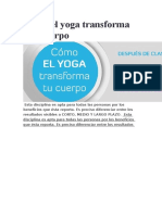 Cómo El Yoga Transforma Tu Cuerpo