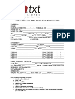 1 - Ficha Cadastral para Registro de Funcionários