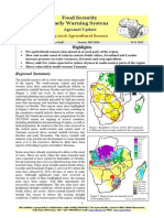 Food Security Early Warning System: Regional Summary