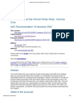 Architecture of The World Wide Web, Volume One