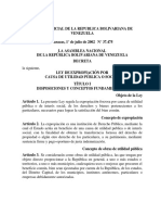 Ley de Expropiacion Por Causa de Utilidad Publica o Social