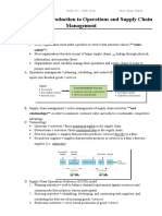 CHAPTER 1 - Introduction To Operations and Supply Chain Management