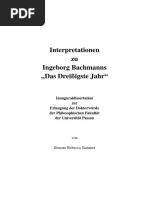 Interpretationen Zu Ingeborg Bachmanns Das Dreißigste Jahr" - Simone Rebecca Sammer