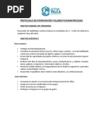 05 Protocolo de Intervención Talleres Psicomotricidad PDF