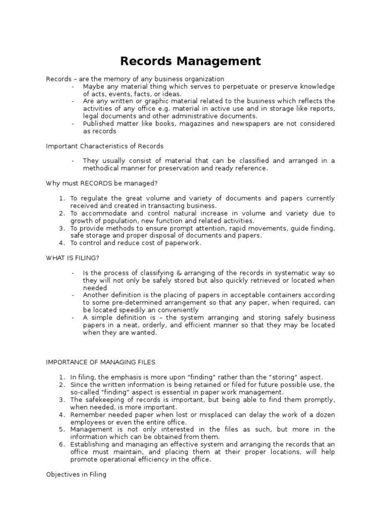 Effective Records Management Strategies | PDF | Records Management ...