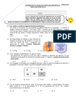 Evaluacion Diagnostica Matematica 3ro Sec