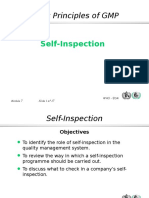 Basic Principles of GMP: Self-Inspection