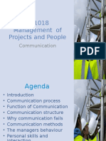 1 BE1018 Management of Projects and People Communication Rev A