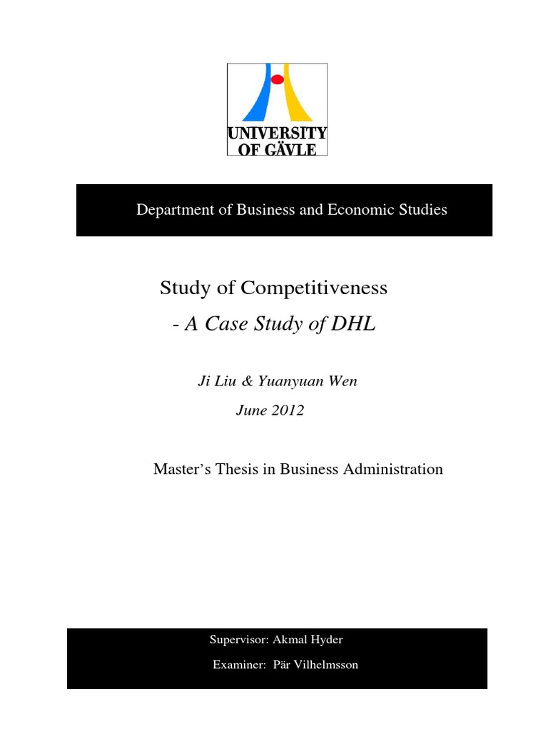 DHL Competitiveness Case Study Analysis | PDF