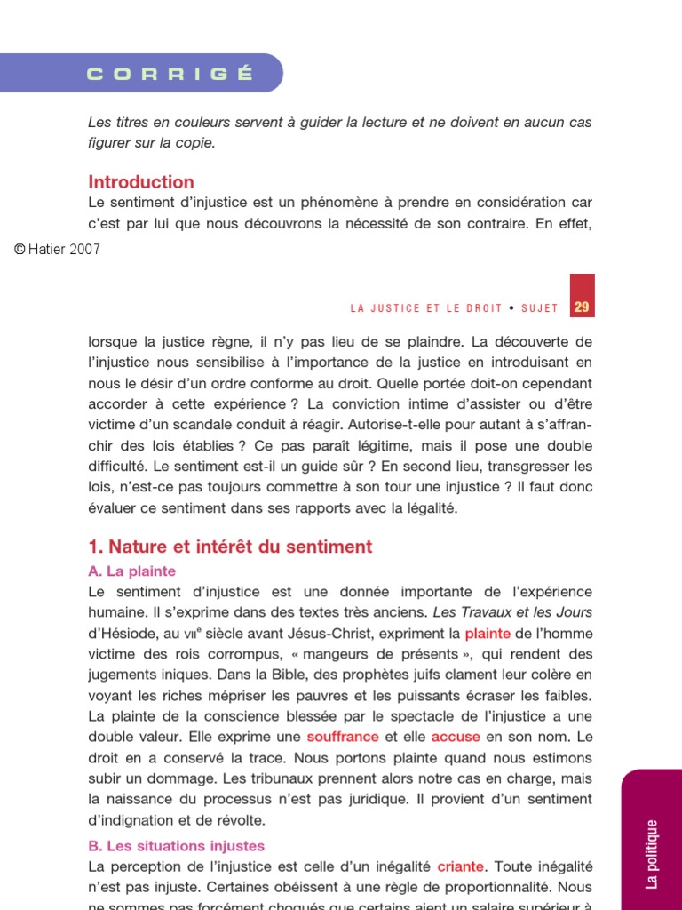 victime d une injustice expression ecrite
