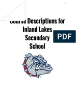 Course Descriptions For Inland Lakes Secondary School