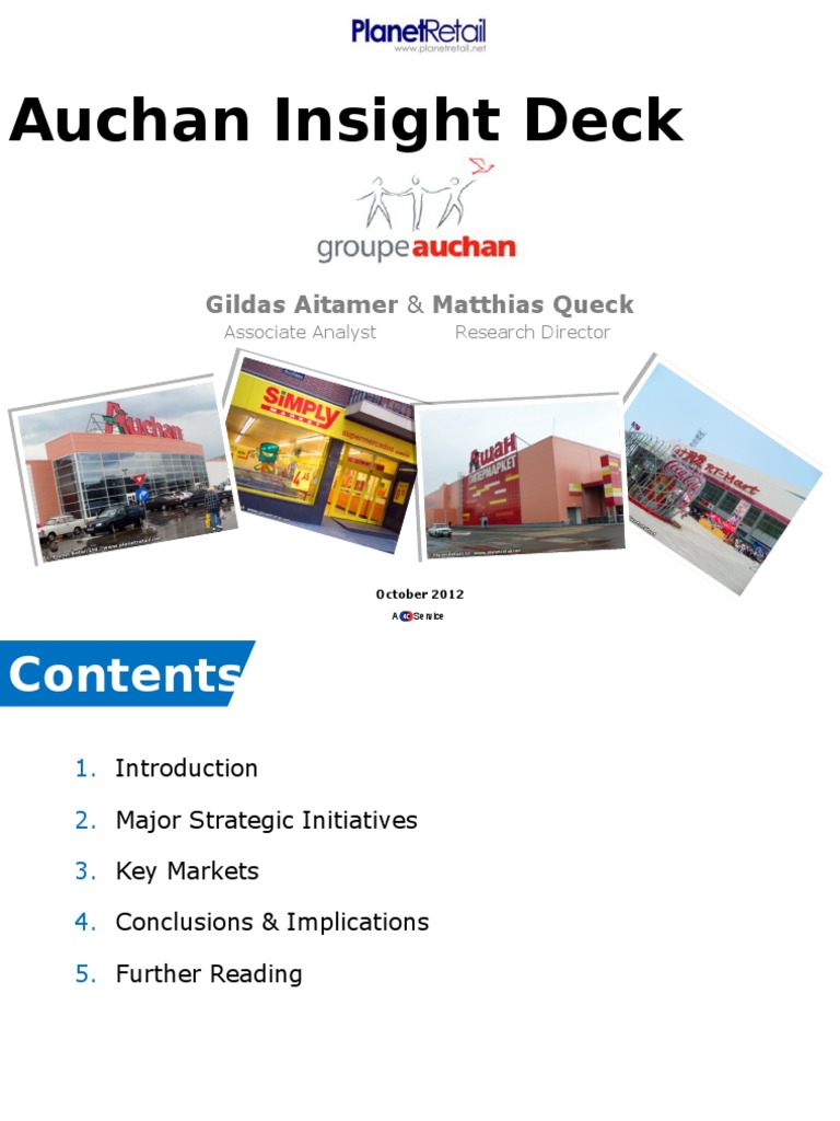 Auchan Insight Deck: Gildas Aitamer & Matthias Queck | PDF | Business