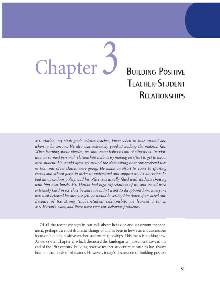 Positive Psychology in Teaching Relationships | PDF | Classroom ...