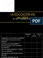 La Educacion en Valores