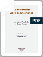 La Institucion Libre de Ensenanza