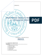 Prontuario Titulos de Crédito Derecho Mercantil II