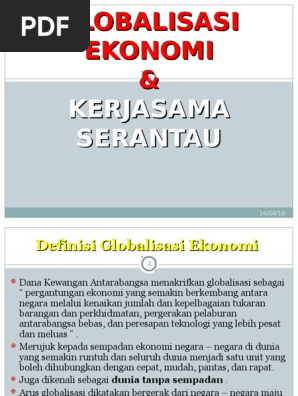 06 Kerjasama Ekonomi Dan Serantau Pdf