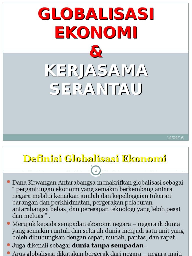 06 Kerjasama Ekonomi Dan Serantau Pdf