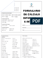 Formulario de Calculo Diferencial e Integral