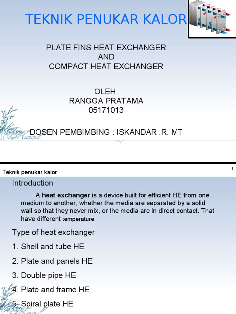 Plate Fin and Compact Heat Exchanger | PDF | Heat Exchanger | Building ...