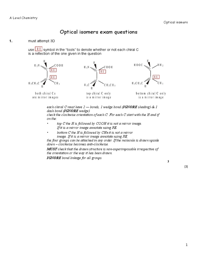 optical isomers Isomer Chirality (Chemistry)