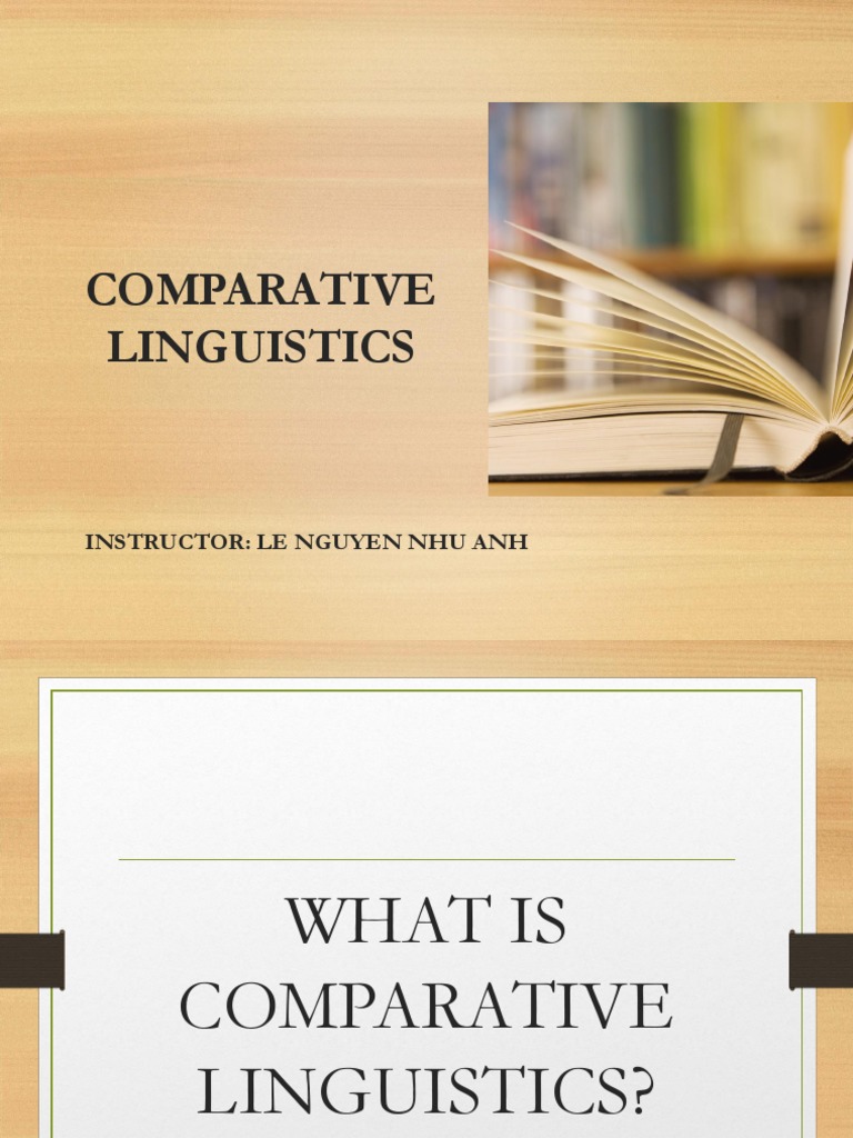 Comparative Linguistics Orientation PDF Phonology Linguistics