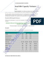 Factory Overhead Idle Capacity Variance